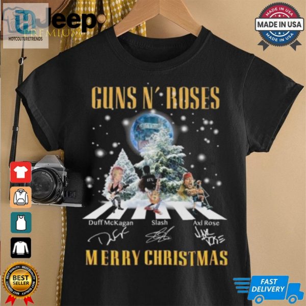 Guns N Roses Merry Christmas 2024 Happy Holidays Walking Signatures T Shirt hotcouturetrends 1 1