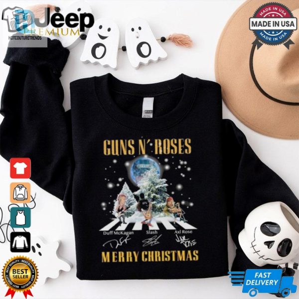 Guns N Roses Merry Christmas 2024 Happy Holidays Walking Signatures T Shirt hotcouturetrends 1 2