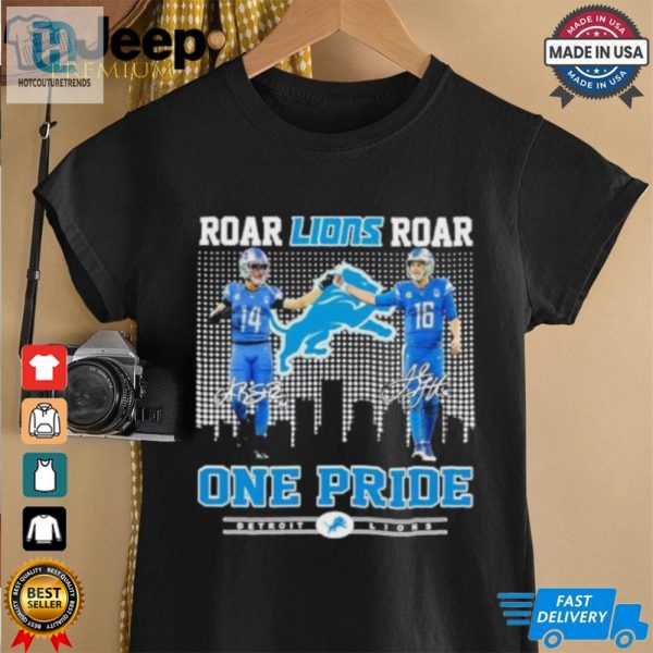 Amon Ra St. Brown And Jared Goff Roar Lions Roar One Pride Shirt hotcouturetrends 1 1