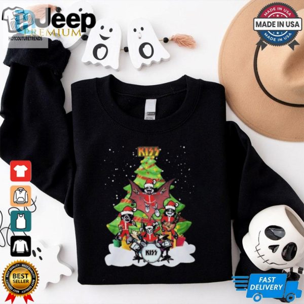 Official Kiss Brand Merry Christmas Tree 2024 Shirt hotcouturetrends 1 2