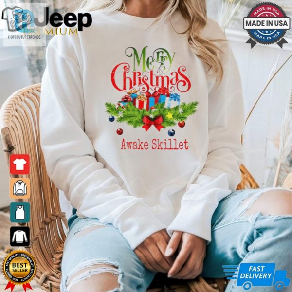 Merry Christmas Awake Skillet Shirt hotcouturetrends 1