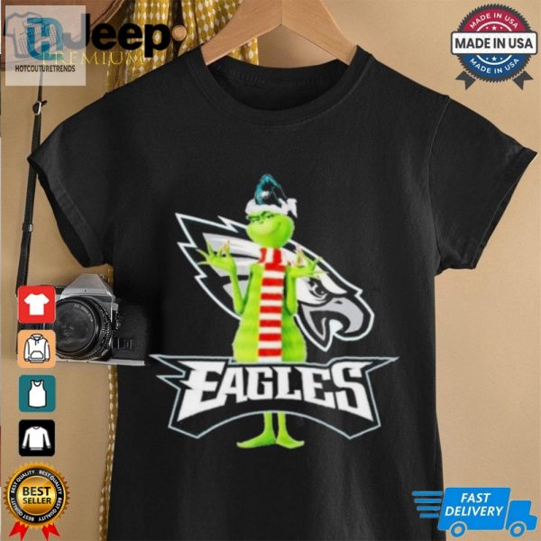 Official Santa The Grinch Candy Canes Philadelphia Eagles Christmas 2024 Shirt hotcouturetrends 1 2