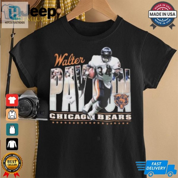 Walter Payton Chicago Bears Mitchell Ness Classic Photo T Shirt hotcouturetrends 1 2