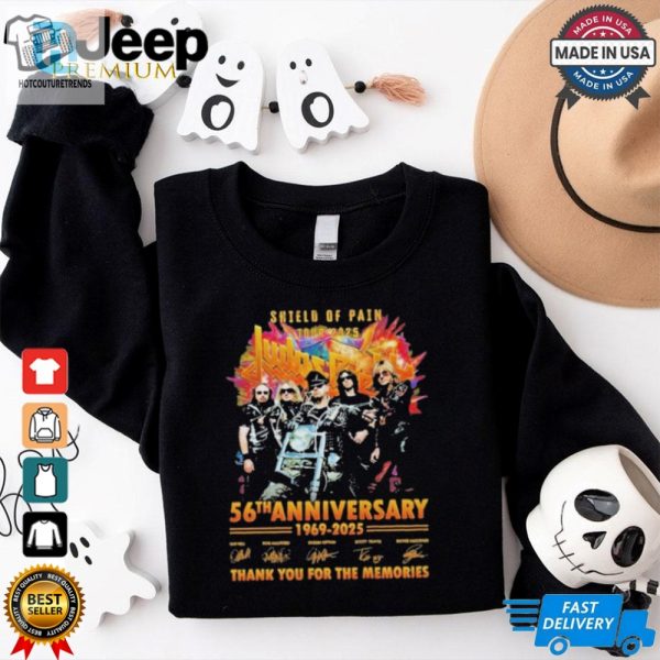 Official Judas Priest 2024 Shield Of Pain Tour 56 Years Of Metal Legends T Shirt hotcouturetrends 1 1