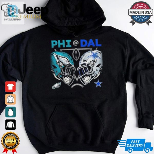 Official Philadelphia Eagles Vs Dallas Cowboys 2024 Gameday Football Matchup T Shirt hotcouturetrends 1 3