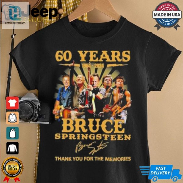 Official Bruce Springsteen 60 Years 1964 2024 Thank You For The Memories Signatures Shirt hotcouturetrends 1 2