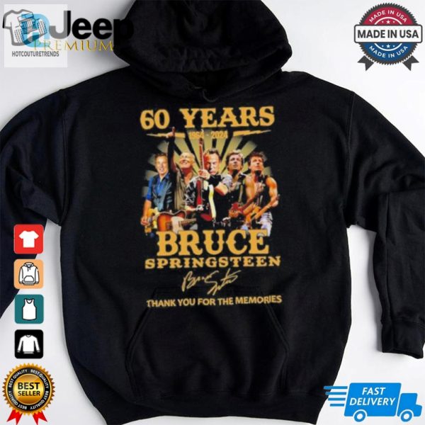 Official Bruce Springsteen 60 Years 1964 2024 Thank You For The Memories Signatures Shirt hotcouturetrends 1 3