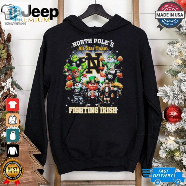 North Poles All Star Team Fighting Irish Christmas Shirt hotcouturetrends 1