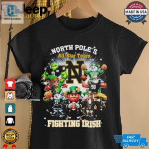 North Poles All Star Team Fighting Irish Christmas Shirt hotcouturetrends 1 2