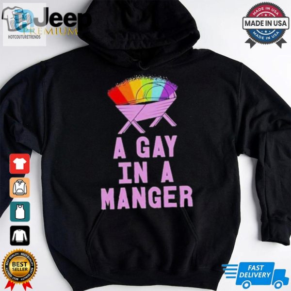 Official Gay In A Manger Christmas Jumper Shirt hotcouturetrends 1 3