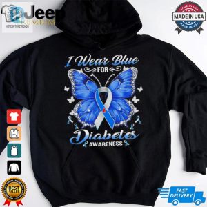 Butterfly I Wear Blue For Diabetes Awareness Shirt hotcouturetrends 1 3