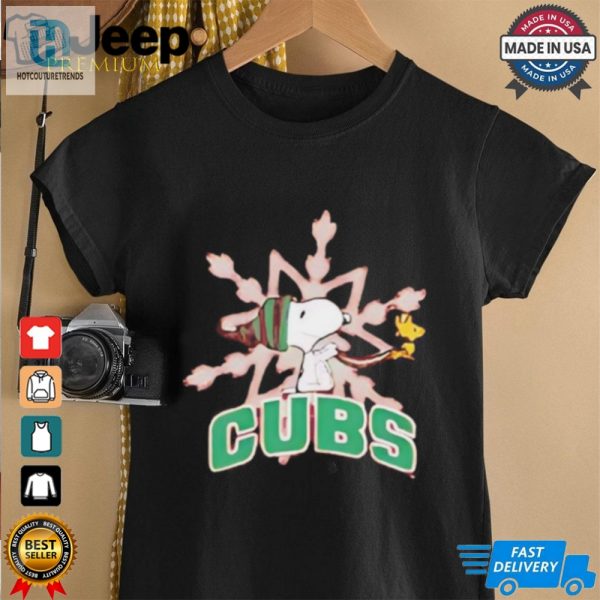 South Bend Cubs Snoopy And Woodstock Christmas Shirt hotcouturetrends 1 2