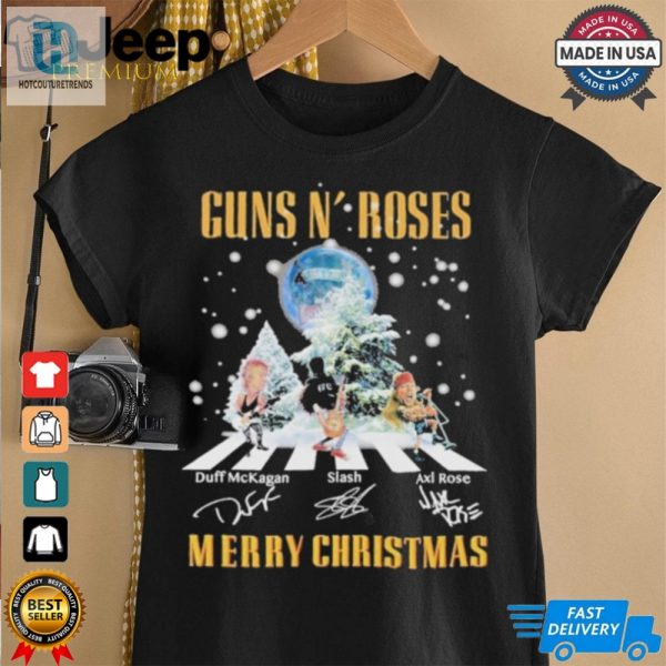 Official Guns N Roses Merry Christmas 2024 Happy Holidays T Shirt hotcouturetrends 1 2