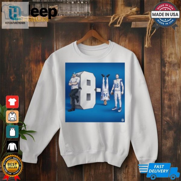 Nfl Detroit Lions Are 8 1 Houston Texas Amon Ra St. Brown Headstand Celly Poster T Shirt hotcouturetrends 1 1