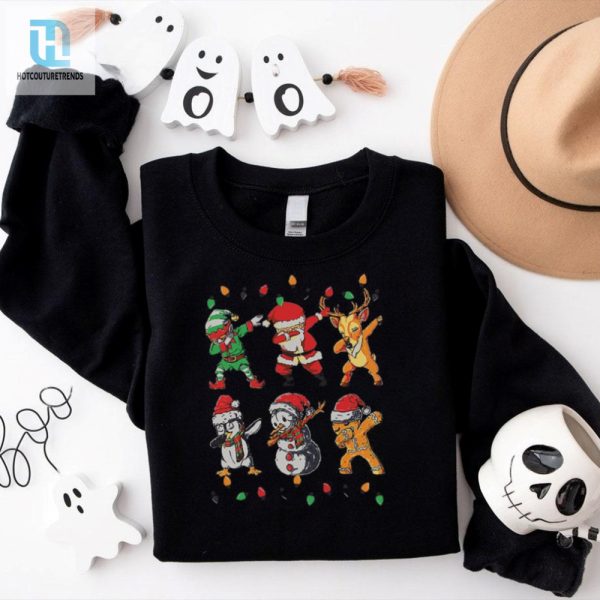 Dabbing Santa Elf Friends Christmas Girls Xmas Shirt hotcouturetrends 1 1