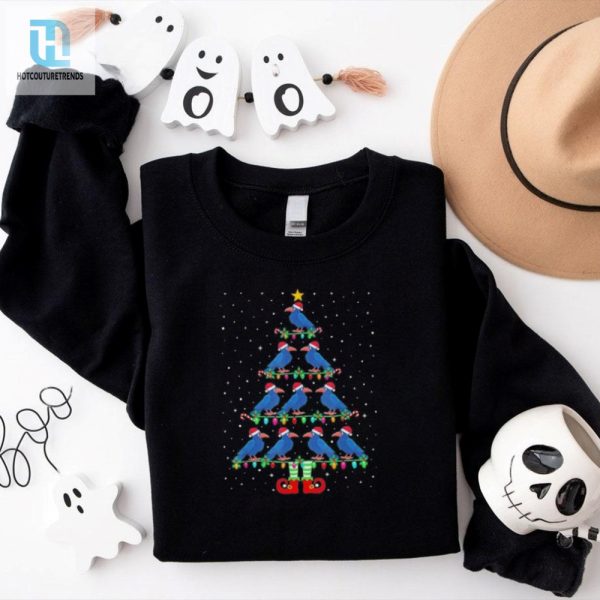 Official Christmas Tree Lights Santa Hat Elf Crow Xmas Tree Ugly Sweater Merry Christmas 2024 T Shirt hotcouturetrends 1 1