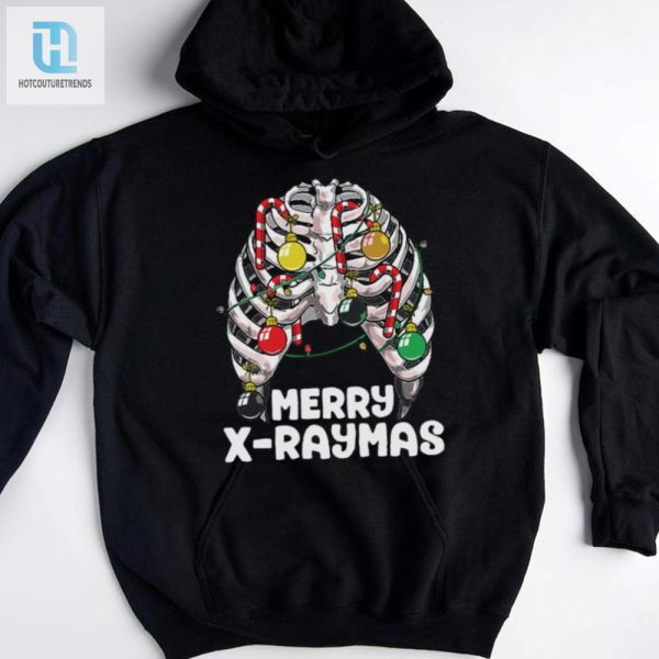 Merry Xraymas Creepy Christmas Ribcage Skeleton Xmas Shirt hotcouturetrends 1 3