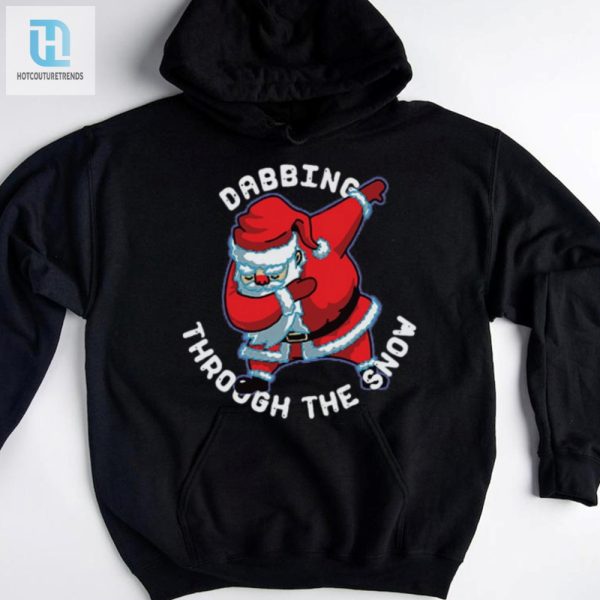 Santa Dabbing Through The Snow Funny Christmas Shirt hotcouturetrends 1 3