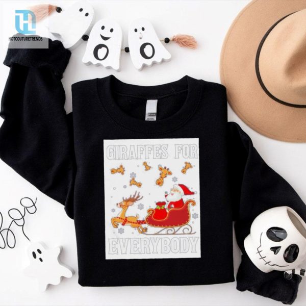 Giraffes For Everybody Christmas Santa Claus Giraffe Shirt hotcouturetrends 1 1