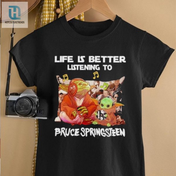 Yoda Life Is Better Listening To Bruce Springsteen Shirt hotcouturetrends 1