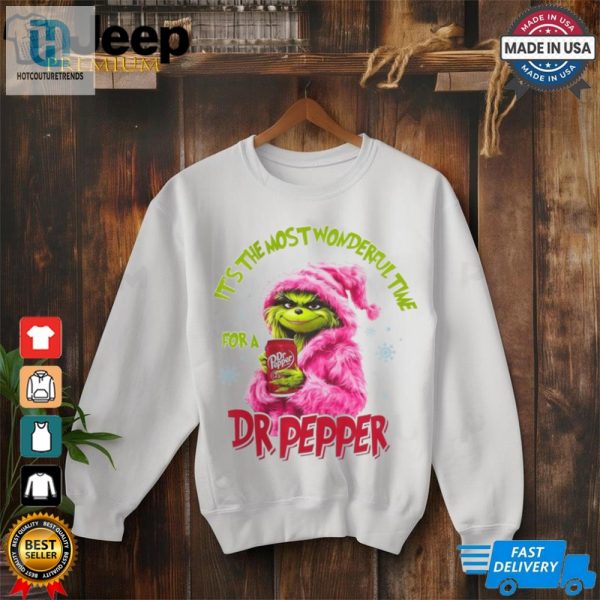 The Most Wonderful Time For A Dr Pepper Grinch Christma Shirt hotcouturetrends 1 2