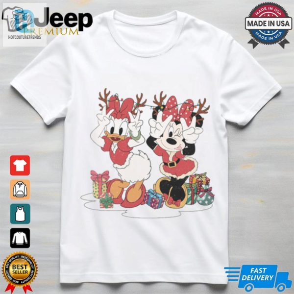 Reindeer Daisy And Minnie Relaxed Unisex T Shirt hotcouturetrends 1 3