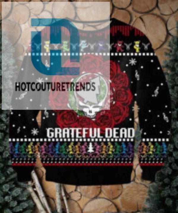 Grateful Dead Skull Rose Chirstmas Gifts 2024 For Family And Friends Ugly Sweater hotcouturetrends 1