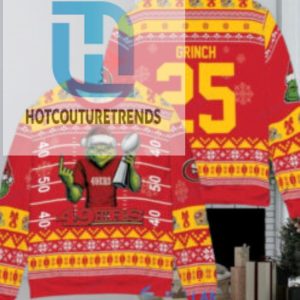 San Francisco 49Ers X Grinch Christmas Dr. Seuss How The Grinch Stole Christmas With Super Bowl Trophy Custom Ugly Christmas Sweater hotcouturetrends 1 1