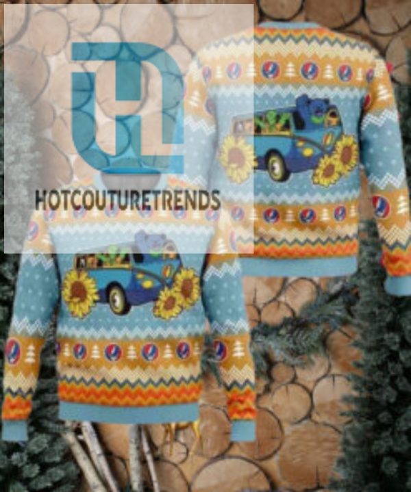 Grateful Dead Bus Chirstmas Gifts 2024 For Family And Friends Ugly Sweater hotcouturetrends 1