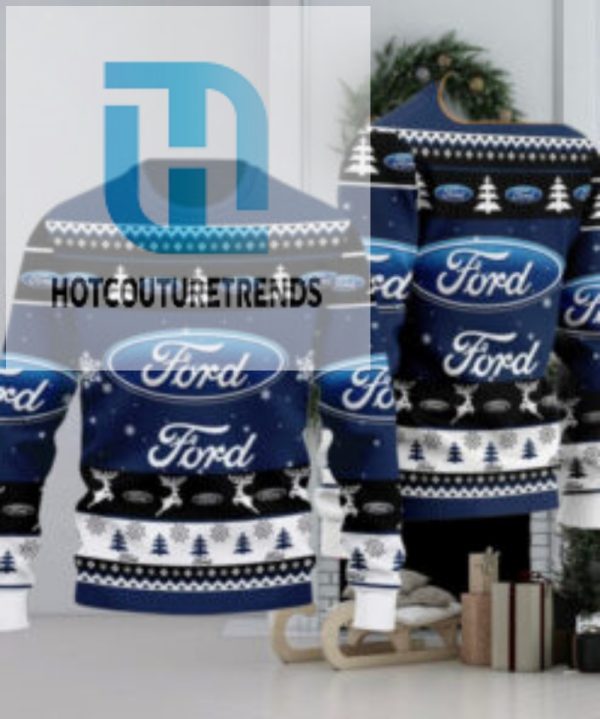 Ford 2024 Christmas Navy Ugly Sweater hotcouturetrends 1 1