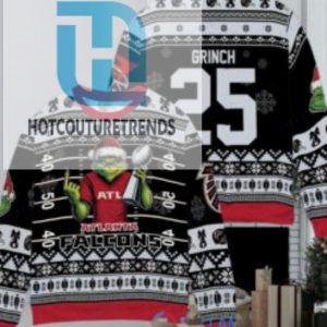 Atlanta Falcons X Grinch Christmas Dr. Seuss How The Grinch Stole Christmas With Super Bowl Trophy Custom Ugly Christmas Sweater hotcouturetrends 1 1