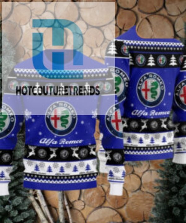 Alfa Romeo 2024 Christmas Navy Ugly Sweater hotcouturetrends 1