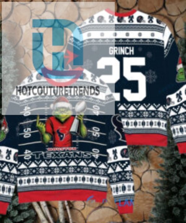 Houston Texans X Grinch Christmas Dr. Seuss How The Grinch Stole Christmas With Super Bowl Trophy Custom Ugly Christmas Sweater hotcouturetrends 1