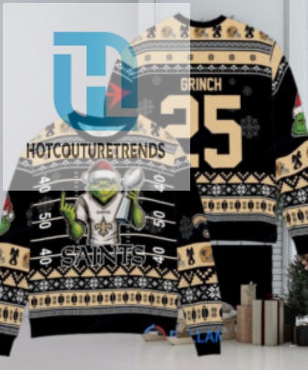 New Orleans Saints X Grinch Christmas Dr. Seuss How The Grinch Stole Christmas With Super Bowl Trophy Custom Ugly Christmas Sweater hotcouturetrends 1 1