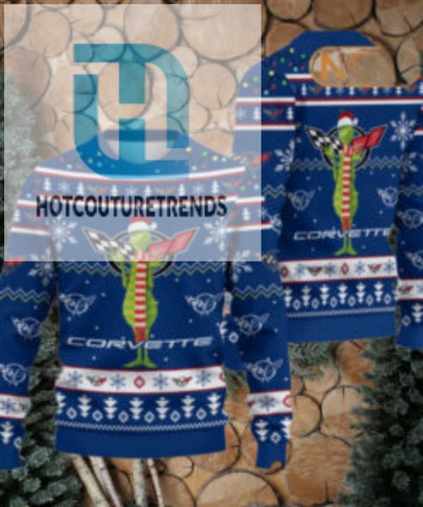 The Grinch X Chevrolet Corvette Christmas Ugly Sweater hotcouturetrends 1