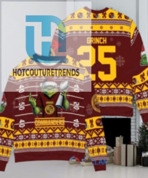 Washington Commanders X Grinch Christmas Dr. Seuss How The Grinch Stole Christmas With Super Bowl Trophy Custom Ugly Christmas Sweater hotcouturetrends 1 1