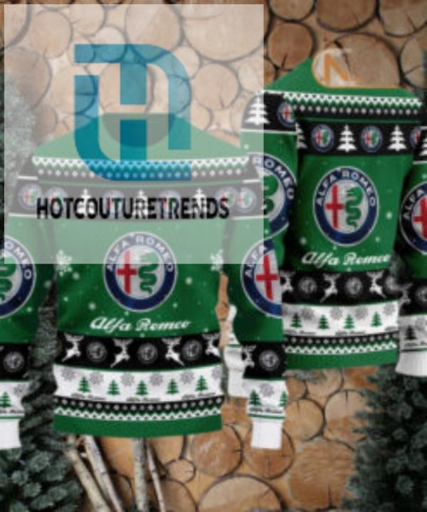 Alfa Romeo 2024 Christmas Green Ugly Sweater hotcouturetrends 1