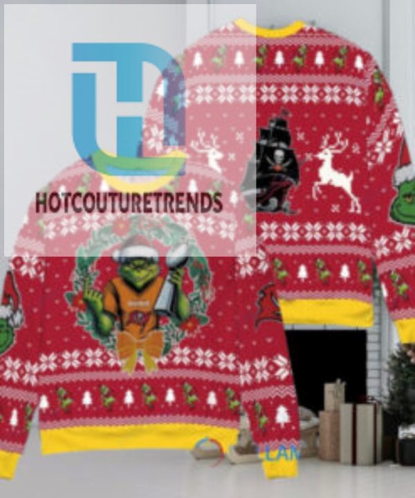 Tampa Bay Buccaneers X Grinch Nfl Dr. Seuss How The Grinch Stole Christmas With Super Bowl Trophy Ugly Christmas Sweater Red hotcouturetrends 1 1