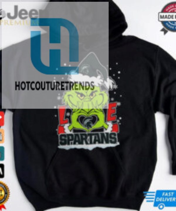 The Grinch Love Heart 2024 Michigan State Spartans Football Christmas Shirt hotcouturetrends 1 1