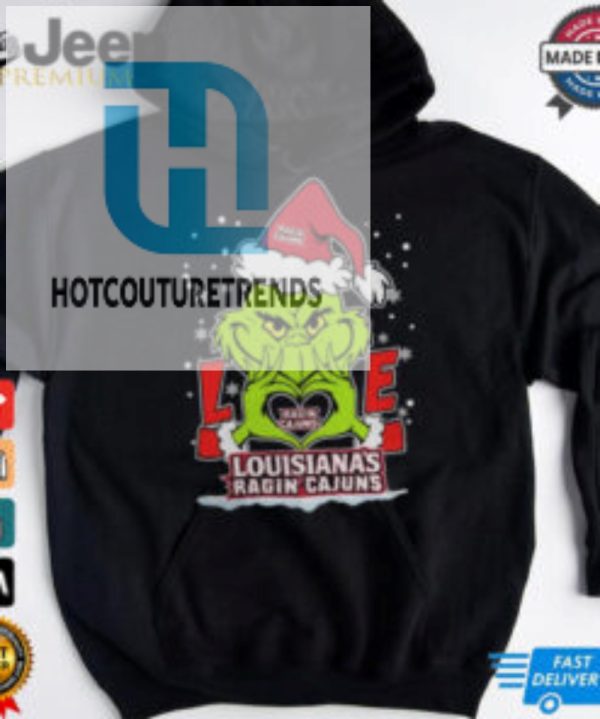 The Grinch Love Heart 2024 Louisiana Ragin Cajuns Football Christmas Shirt hotcouturetrends 1 1