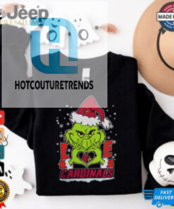 The Grinch Love Heart 2024 Louisville Cardinals Football Christmas Shirt hotcouturetrends 1 3