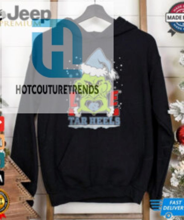 The Grinch Love Heart 2024 North Carolina Tar Heels Football Christmas Shirt hotcouturetrends 1 2