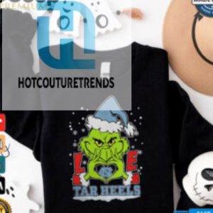 The Grinch Love Heart 2024 North Carolina Tar Heels Football Christmas Shirt hotcouturetrends 1 3