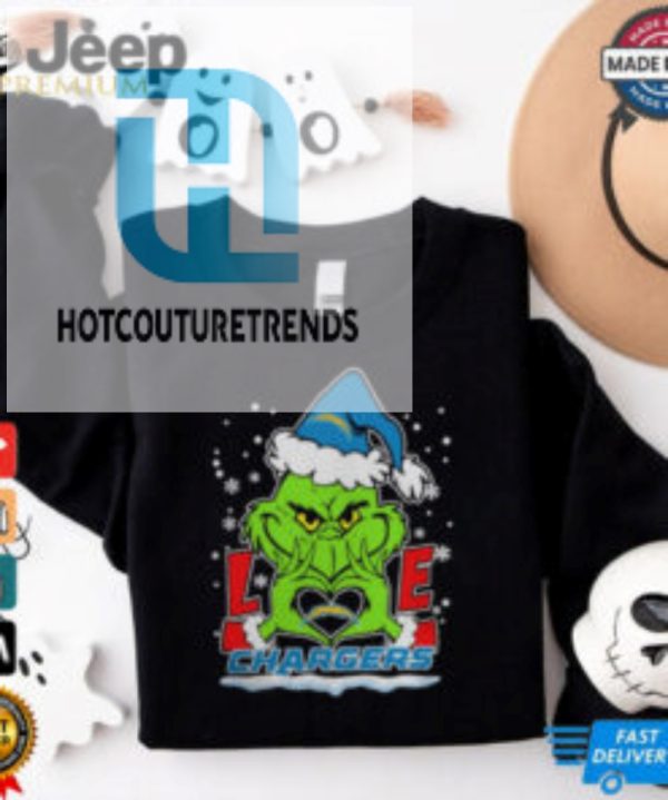 The Grinch Love Heart 2024 Los Angeles Chargers Football Christmas Shirt hotcouturetrends 1 3