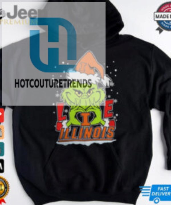 The Grinch Love Heart 2024 Illinois Fighting Illini Football Christmas Shirt hotcouturetrends 1 1