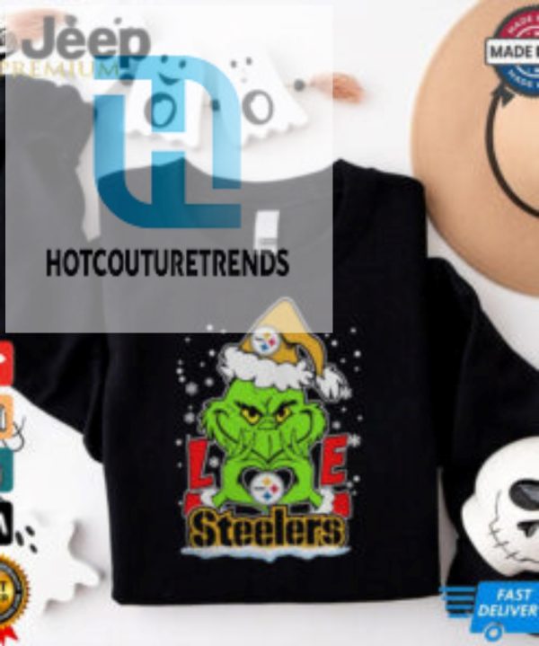 The Grinch Love Heart 2024 Pittsburgh Steelers Football Christmas Shirt hotcouturetrends 1 3