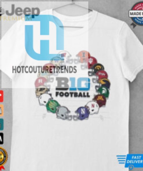 Official Big Ten White Champion Big 10 All Team Circle Helmet Shirt hotcouturetrends 1 1