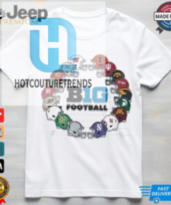 Official Big Ten White Champion Big 10 All Team Circle Helmet Shirt hotcouturetrends 1 2