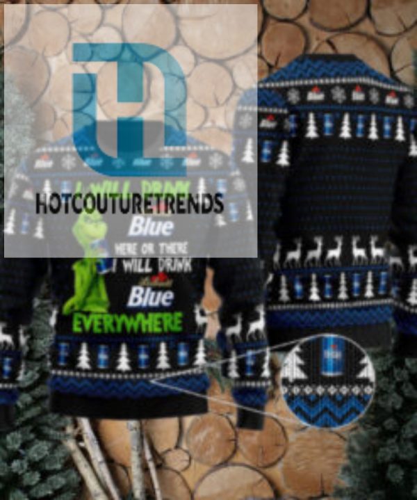 Labatt Blue Grinch Will Drink Everywhere Ugly Sweater hotcouturetrends 1 1