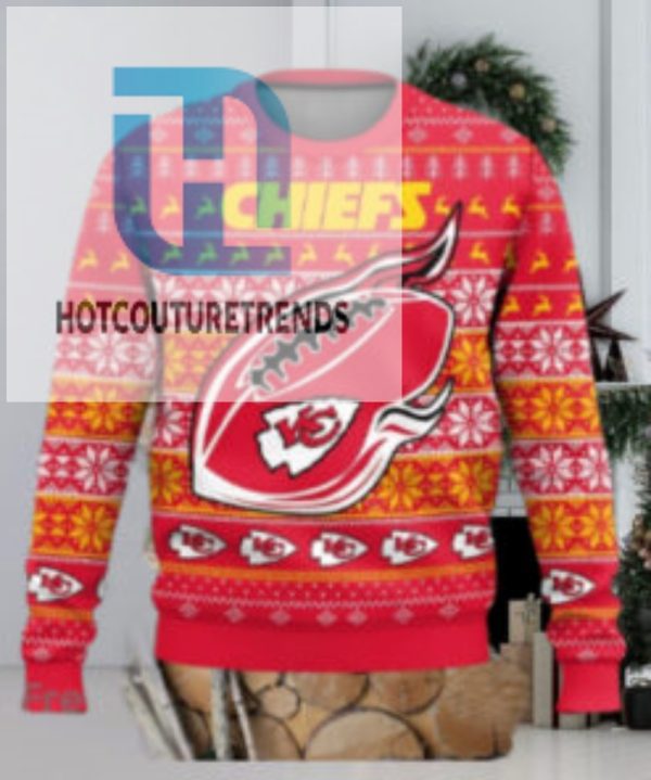 Kansas City Chiefs Holiday Touchdown Ugly Christmas Sweater hotcouturetrends 1